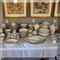 P10. Limoges china set with clover pattern. 